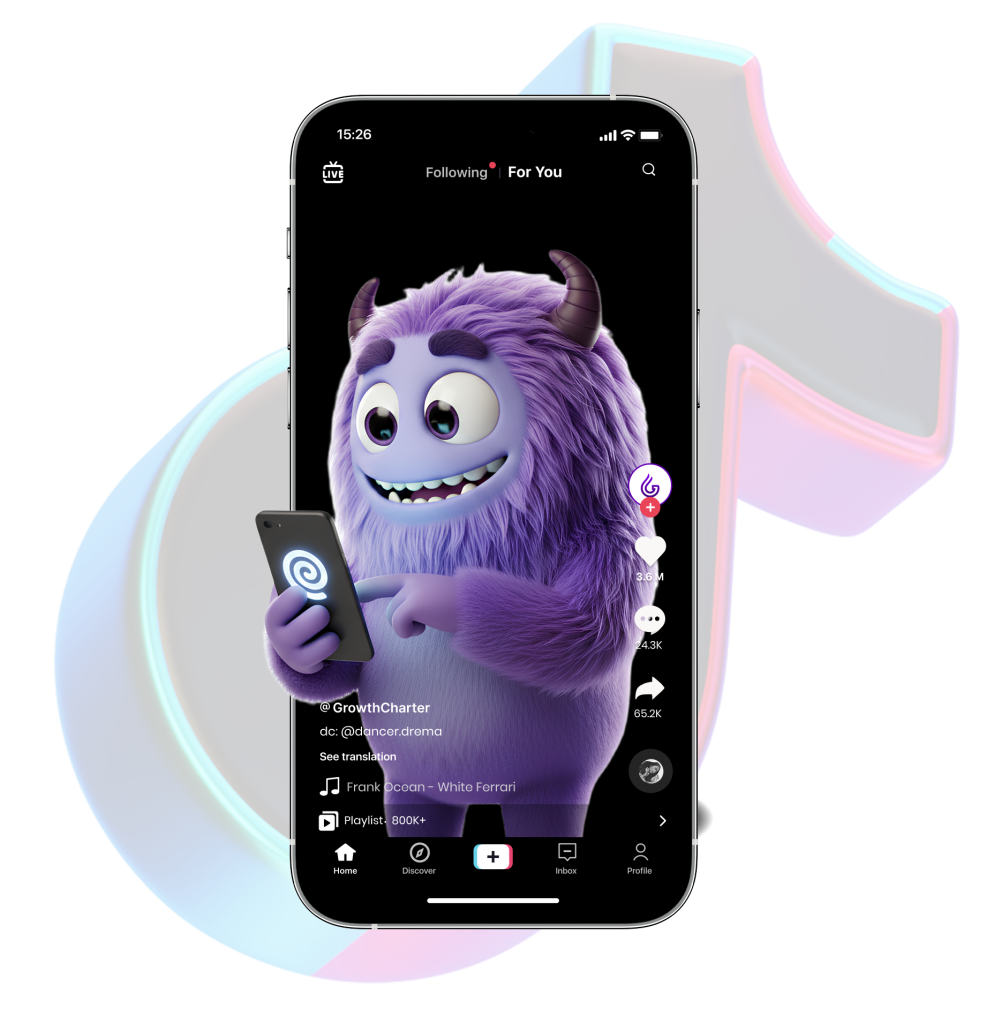 cute purple monster on tiktok